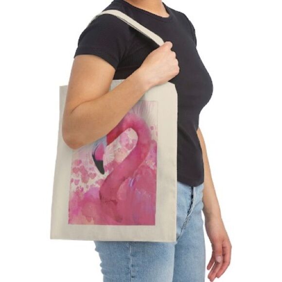 Flamingo 🦩 Print Tote - Picture 3 of 3